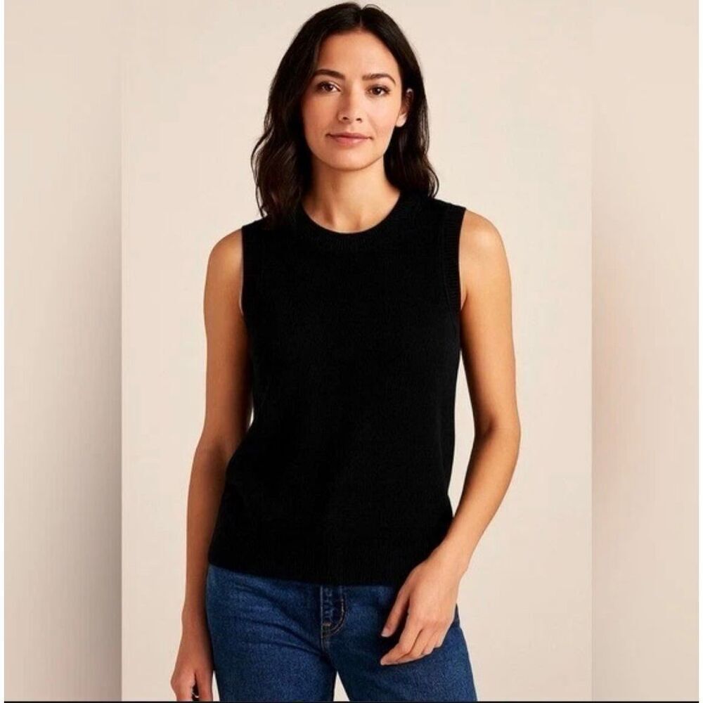 Black Ribbed Knit Tank